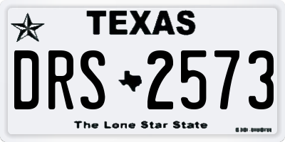 TX license plate DRS2573
