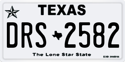 TX license plate DRS2582