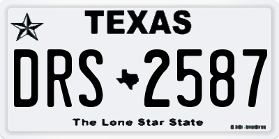 TX license plate DRS2587