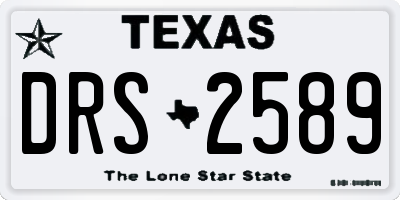 TX license plate DRS2589