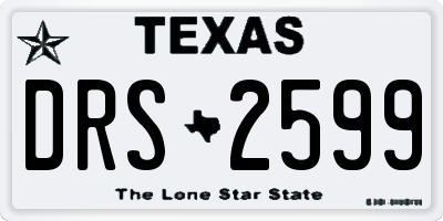 TX license plate DRS2599