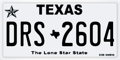 TX license plate DRS2604