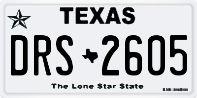 TX license plate DRS2605