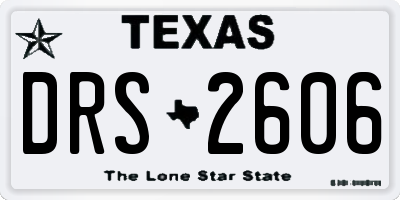 TX license plate DRS2606