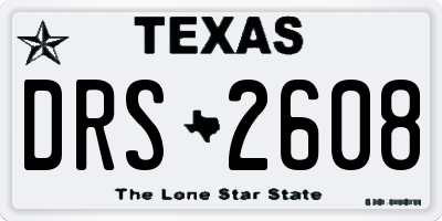 TX license plate DRS2608