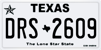 TX license plate DRS2609