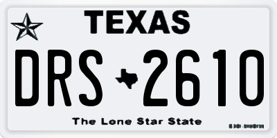 TX license plate DRS2610