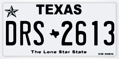 TX license plate DRS2613