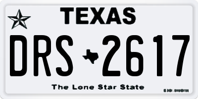 TX license plate DRS2617