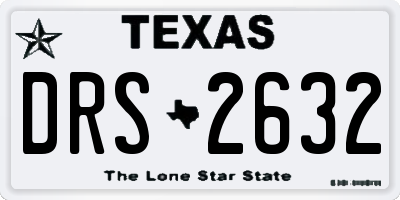 TX license plate DRS2632