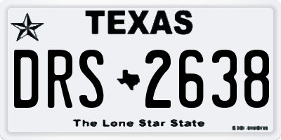 TX license plate DRS2638