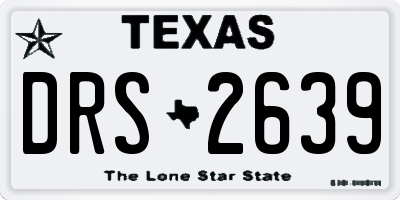 TX license plate DRS2639