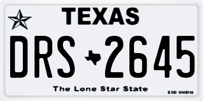 TX license plate DRS2645