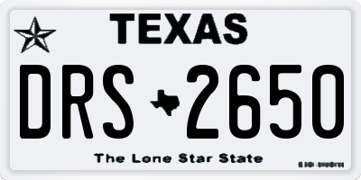 TX license plate DRS2650