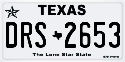 TX license plate DRS2653
