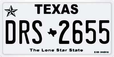 TX license plate DRS2655
