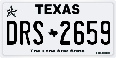 TX license plate DRS2659