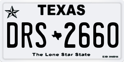 TX license plate DRS2660