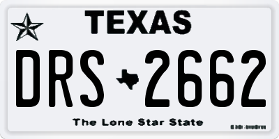 TX license plate DRS2662