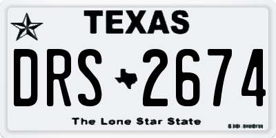 TX license plate DRS2674