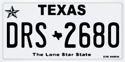 TX license plate DRS2680