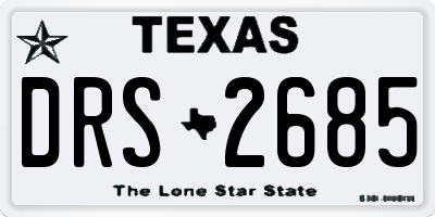 TX license plate DRS2685