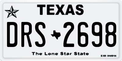 TX license plate DRS2698