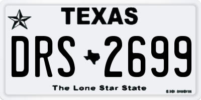 TX license plate DRS2699