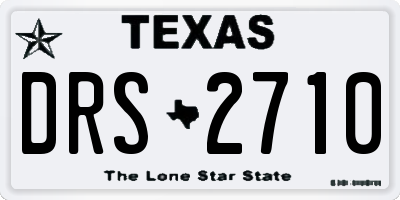 TX license plate DRS2710