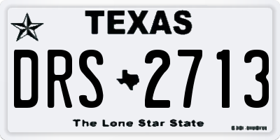 TX license plate DRS2713