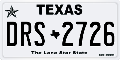 TX license plate DRS2726