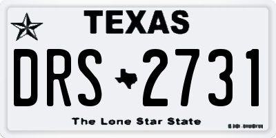 TX license plate DRS2731