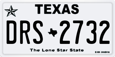 TX license plate DRS2732