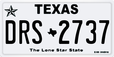 TX license plate DRS2737