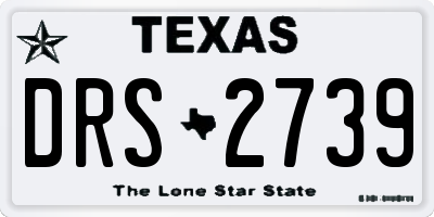 TX license plate DRS2739