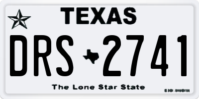 TX license plate DRS2741