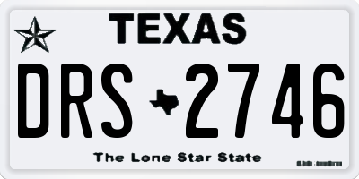 TX license plate DRS2746