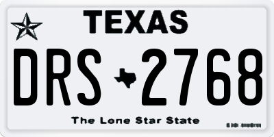 TX license plate DRS2768