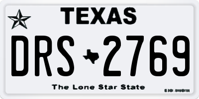 TX license plate DRS2769