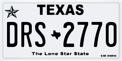 TX license plate DRS2770