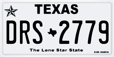 TX license plate DRS2779
