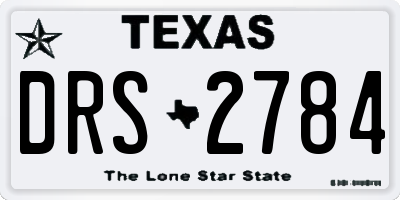 TX license plate DRS2784