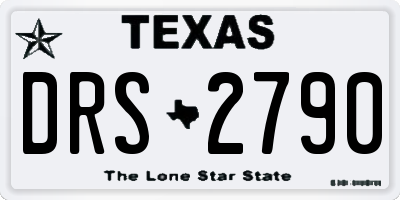TX license plate DRS2790