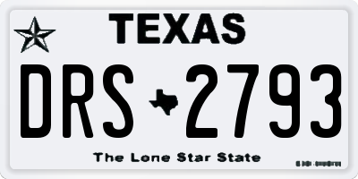 TX license plate DRS2793