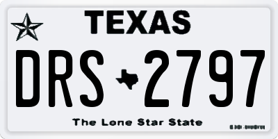 TX license plate DRS2797