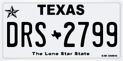 TX license plate DRS2799