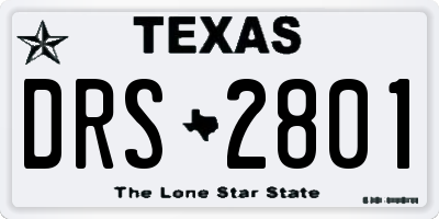TX license plate DRS2801
