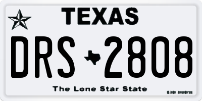 TX license plate DRS2808