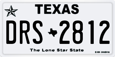 TX license plate DRS2812