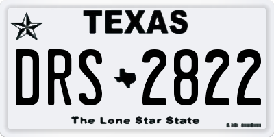 TX license plate DRS2822